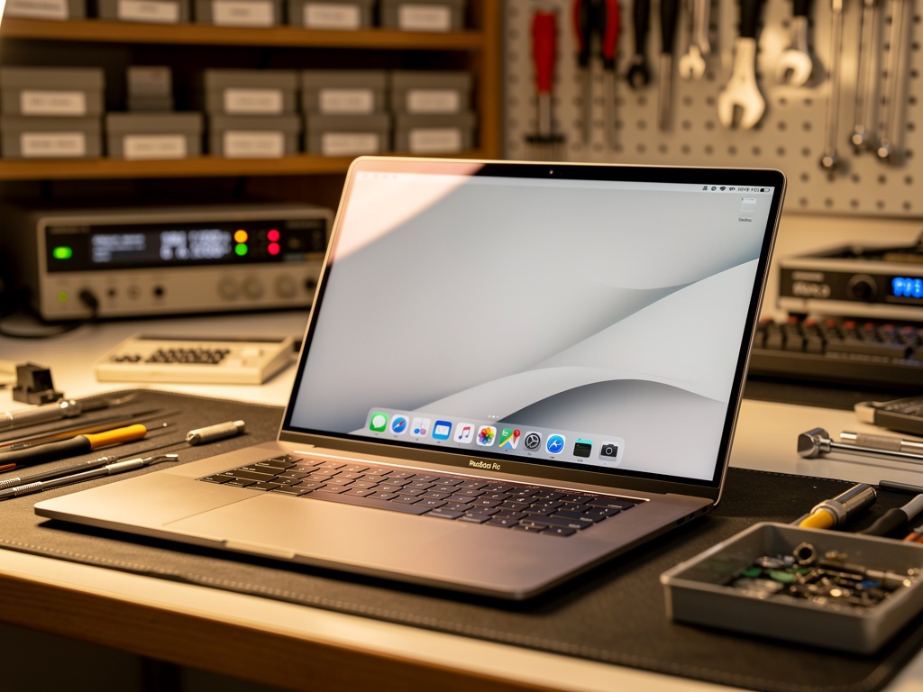 PC portable réparé allumé après intervention